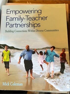 Empowering Family-Teacher Partnerships - Book with Beach Cover - Blue and Cream